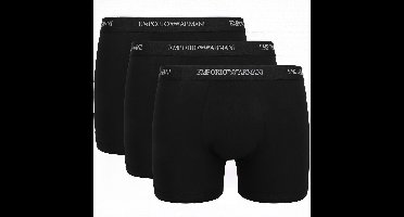 Armani boxershorts met logo band 3-pack zwart
